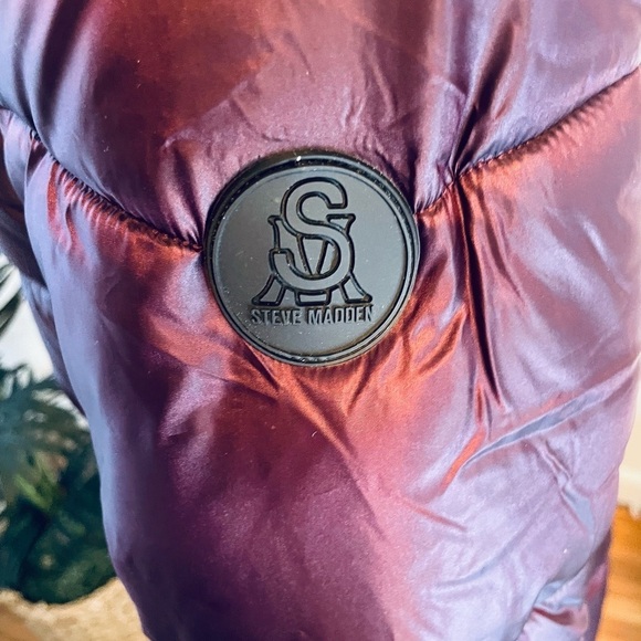 STEVE MADDEN Womens Faux Fur Lined Cold Weather Puffer Jacket - Picture 13 of 15